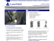 Tablet Screenshot of lasermedrentals.com